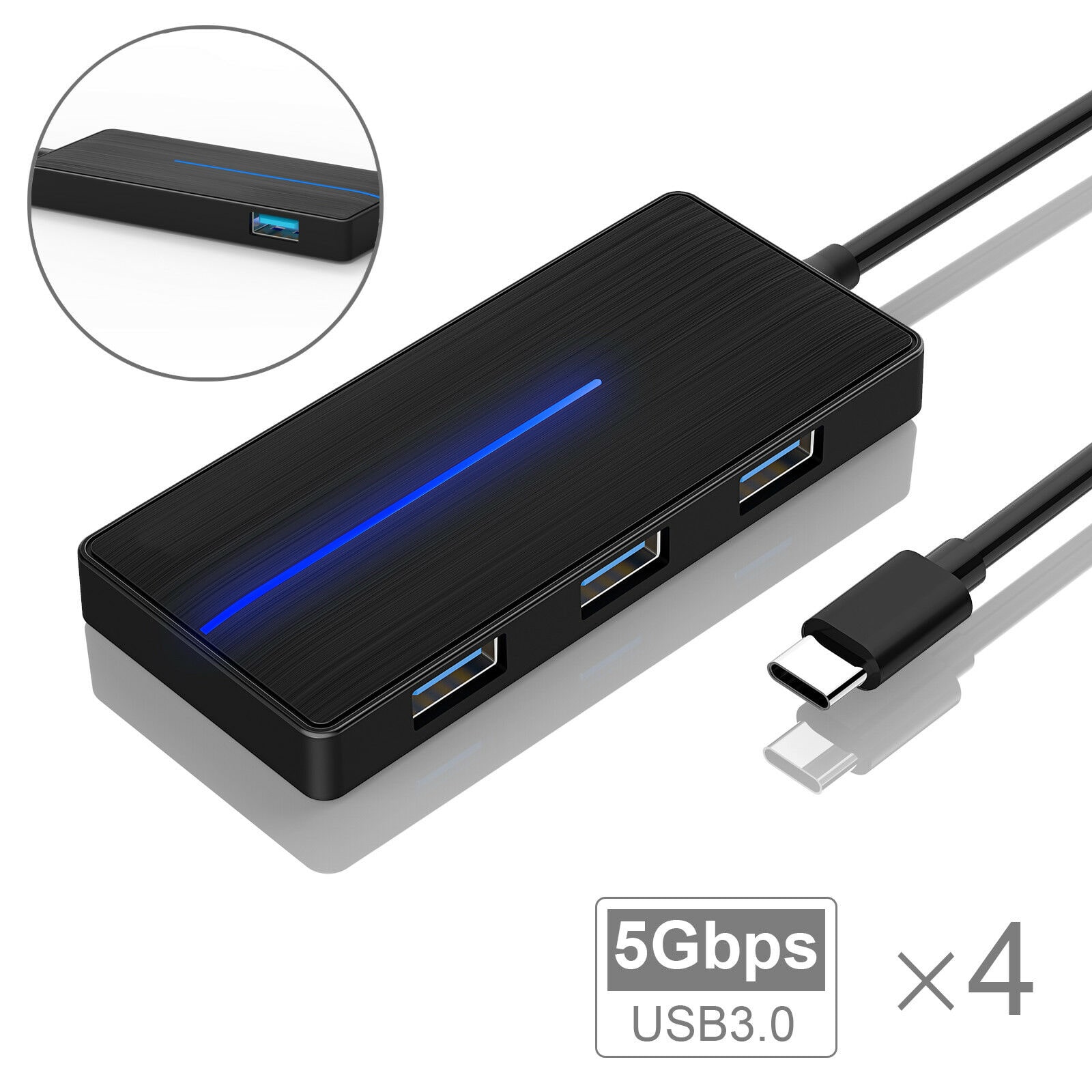 

2PCS 4Port Type C USB 3 0 Data Hub Transfer Super Speed 5 Gbps For PC Mac Pro