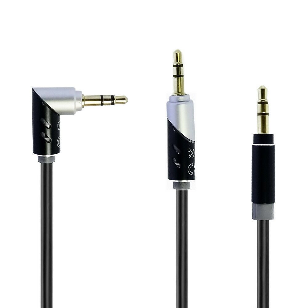 

3 5mm Aux Cable M-M Adjustable Angle 90 180 Degree Audio Music Wire 5 Ft Foot
