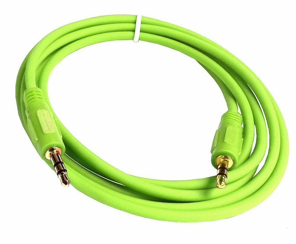 

3 5mm Plug Male to Male Stereo Auxiliary Aux Cord Cable (3ft) - Green