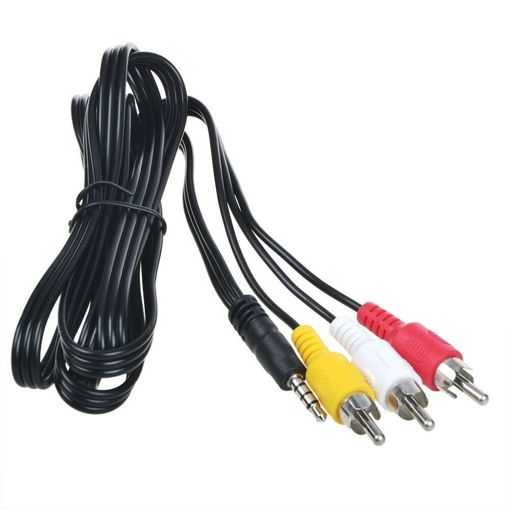 

3 5mm to 3 RCA AV A V TV Video Cable Cord Lead For Archos MP3 MP4 Media Player