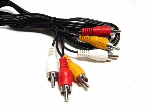

3 RCA AV AUDIO VIDEO CABLE FOR DVD VCR TV (6ft)