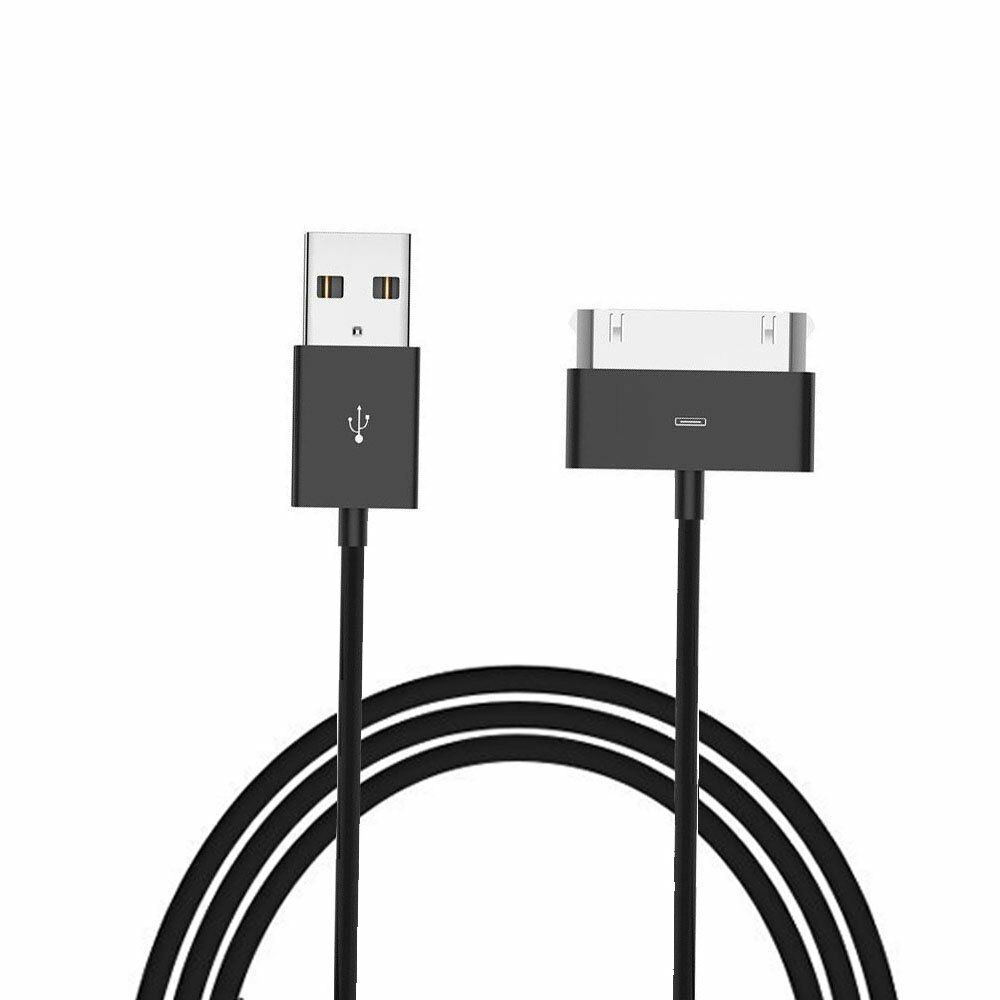 

30-pin Charge and Sync Cable for Smartphones Music Devices - Black