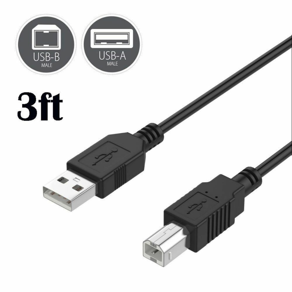 

3ft USB Cable Cord Lead for GP GP-L80250I L80250II 80160IIN 80160IIIN Printer