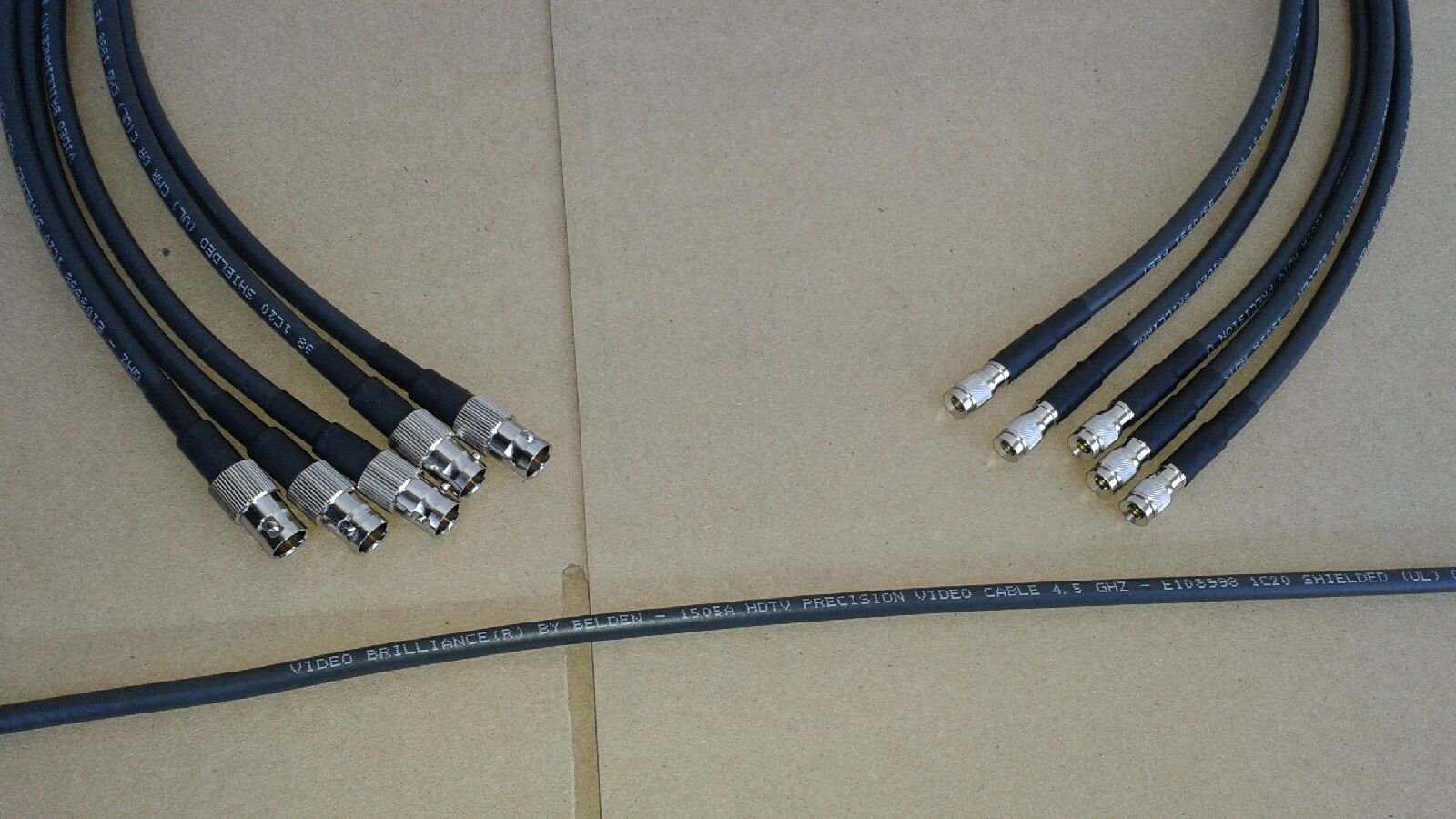 

5 Pack Belden 1505A HD-SDI Mini RG59 Video Cable Din 1 0 2 3 to BNC Female 3ft