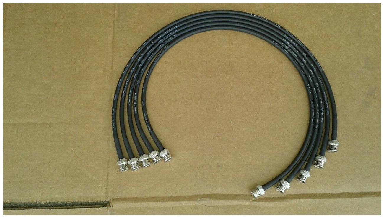 

5 pack CANARE LV-61S HD-SDI Digital Video Cable 75 ohm BNC Male 1 ft