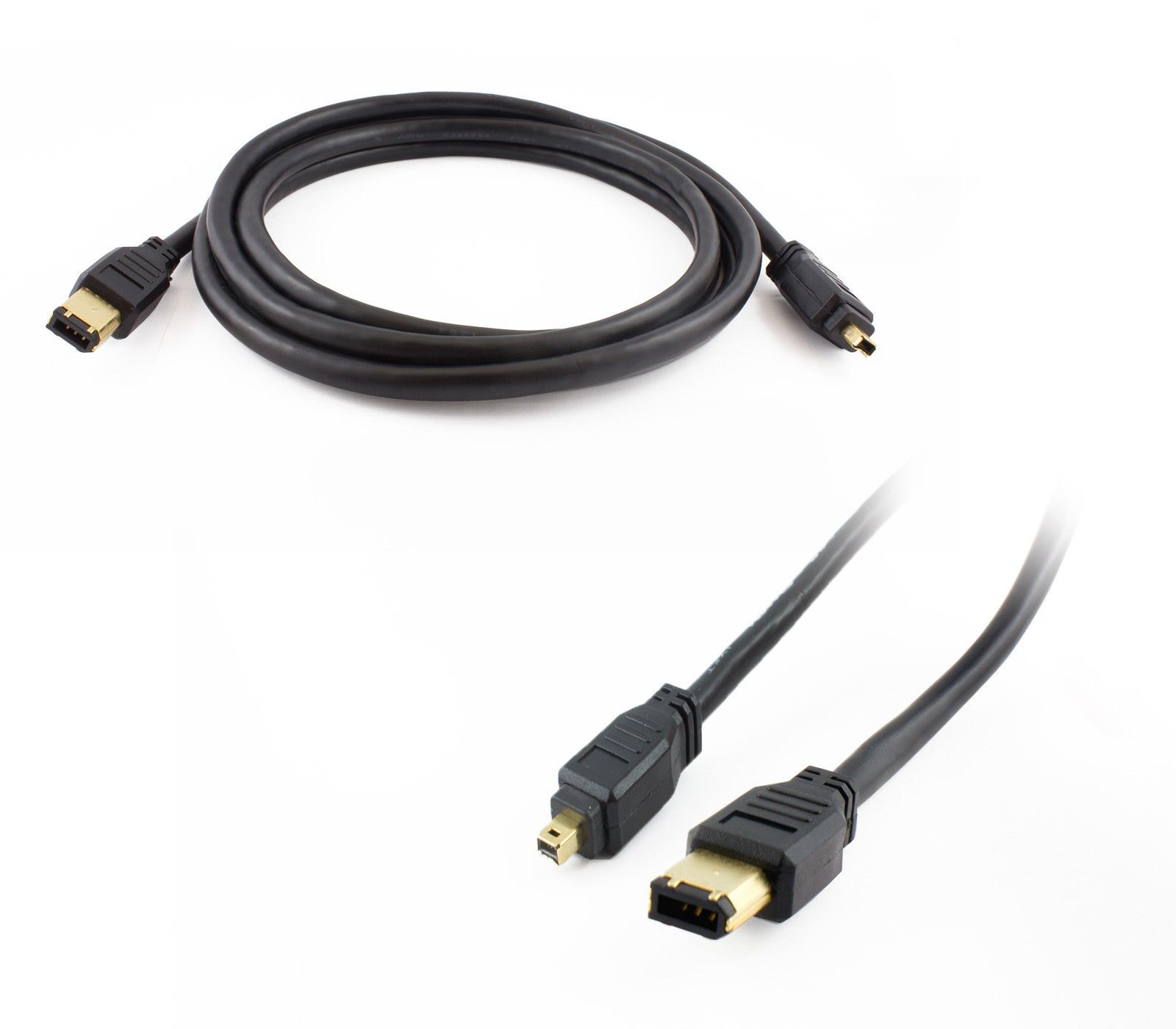 

5x 6FT FIREWIRE CABLE 6 PIN TO 4 PIN IEEE 1394 iLINK PC MAC 6 6 to 4 6-4 PINS