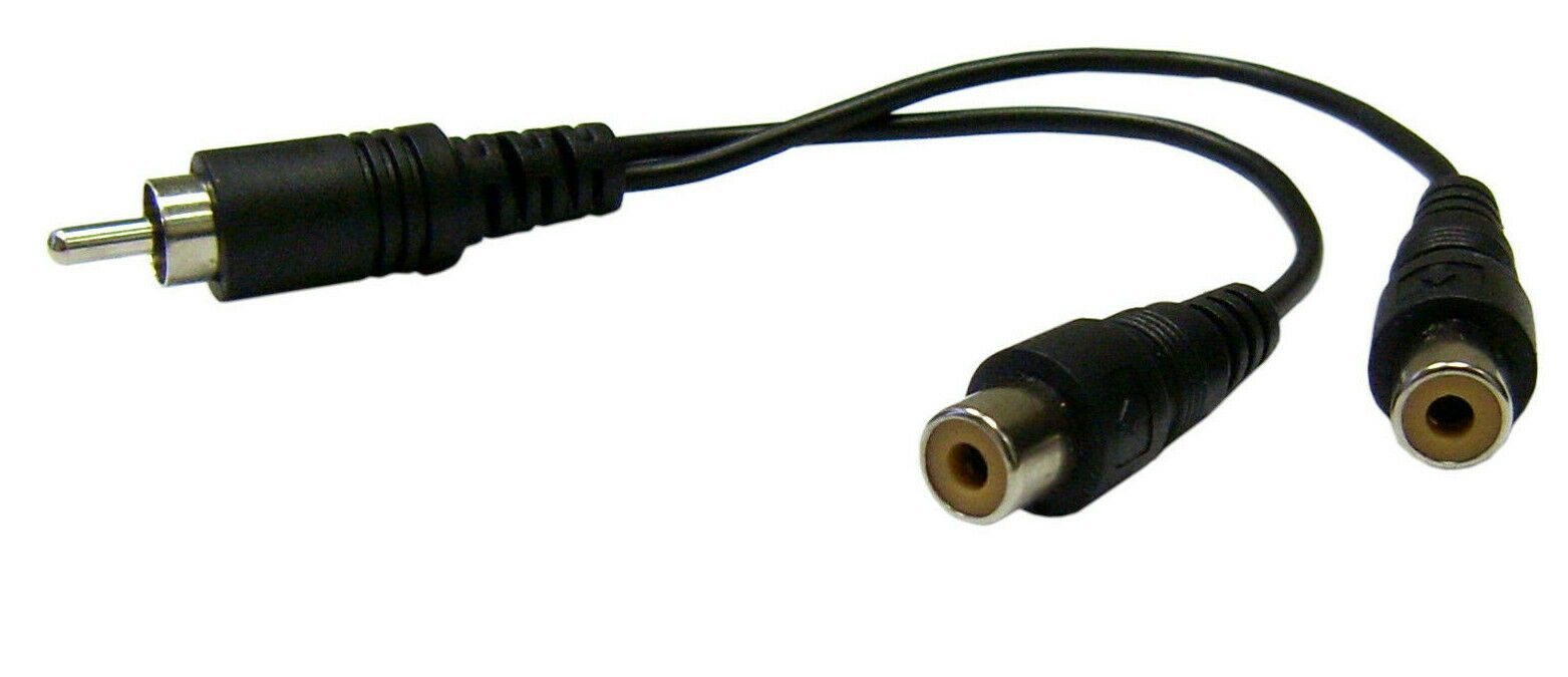 

6 Inch RCA Male to 2 RCA Female Splitter Cable RCA Splitter Adapter