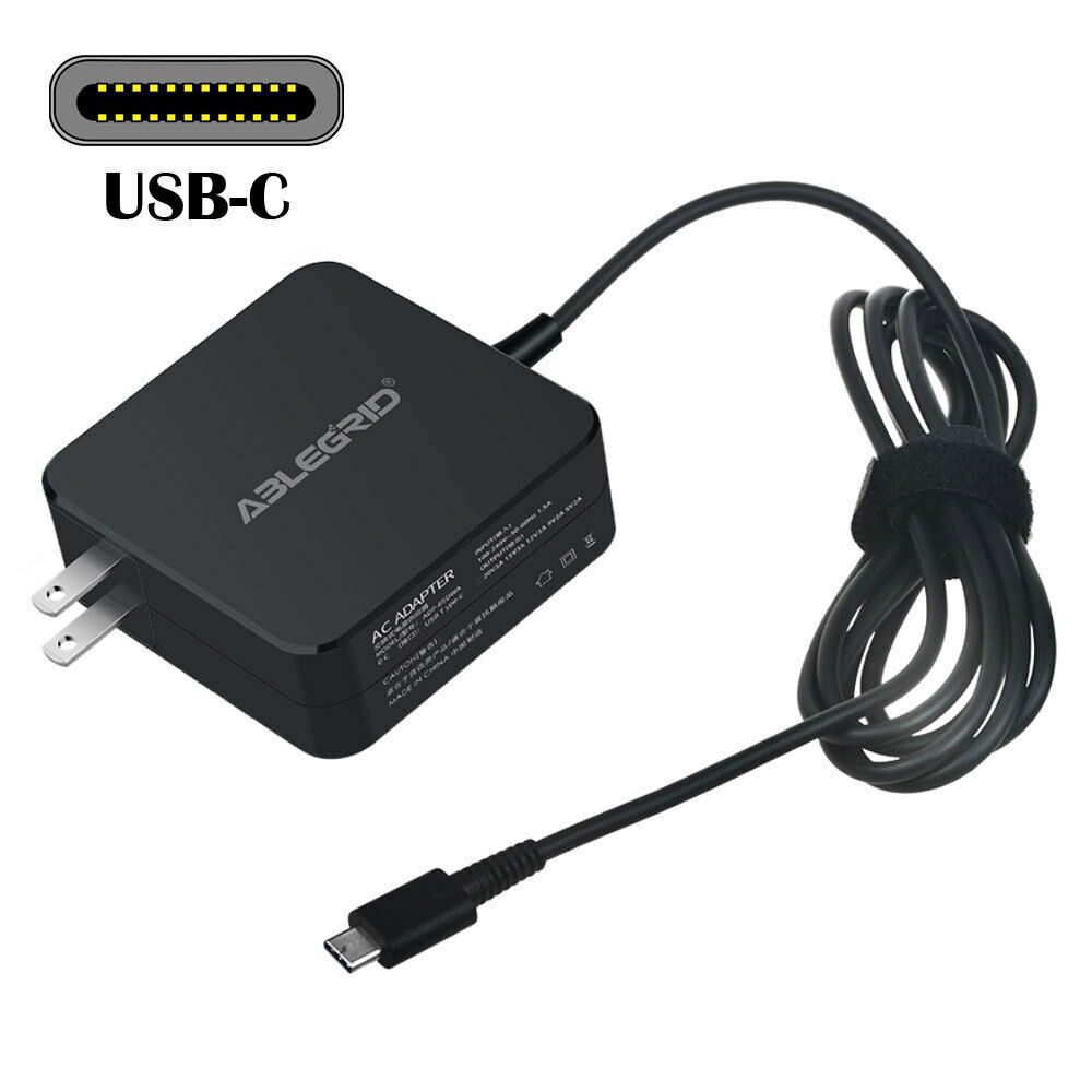 

65W USB-C Adapter Charger for Chromebook 11 x360 G1 11-AE030NR Power Cord Mains