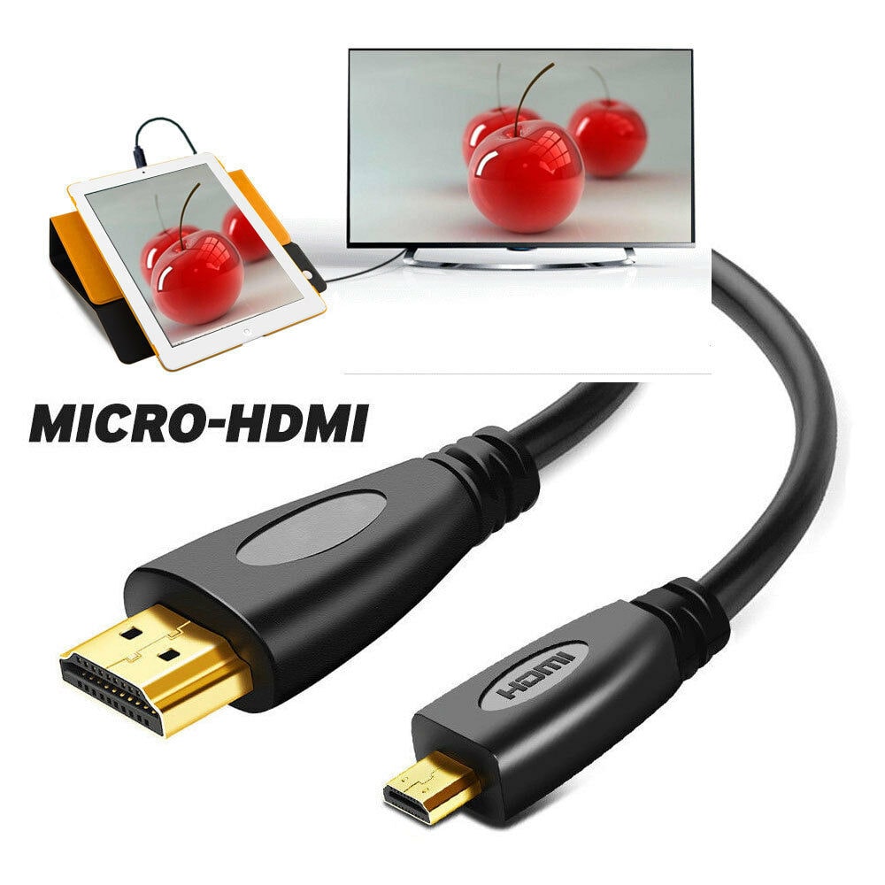 

6ft Micro HDMI to HDMI Male Male Cable Cord fits Android Devices Tablets Black
