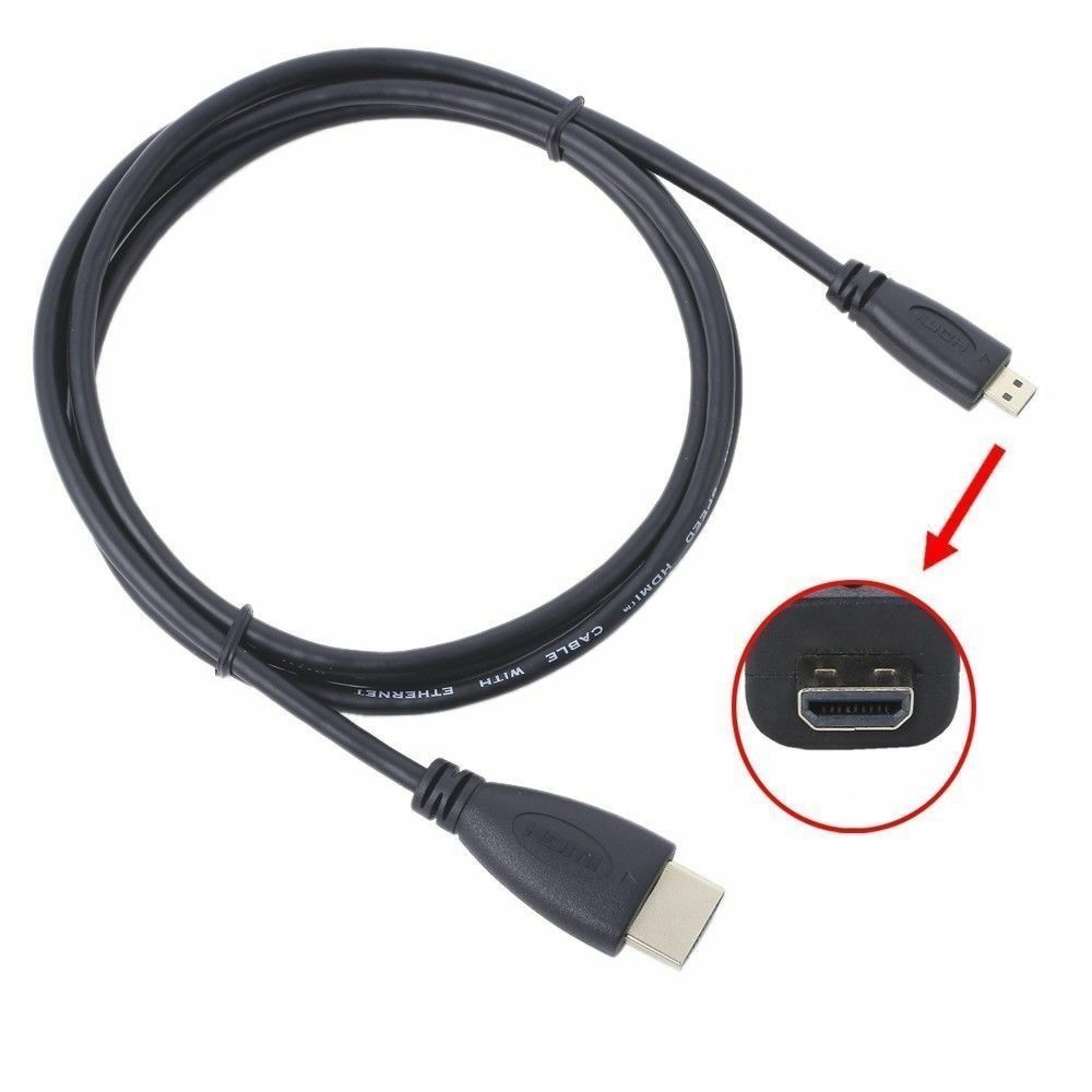 

6ft Micro HDMI 1080P A V TV Cable Cord For Samsung EX2F NX1 NX30 NX3000 Camera