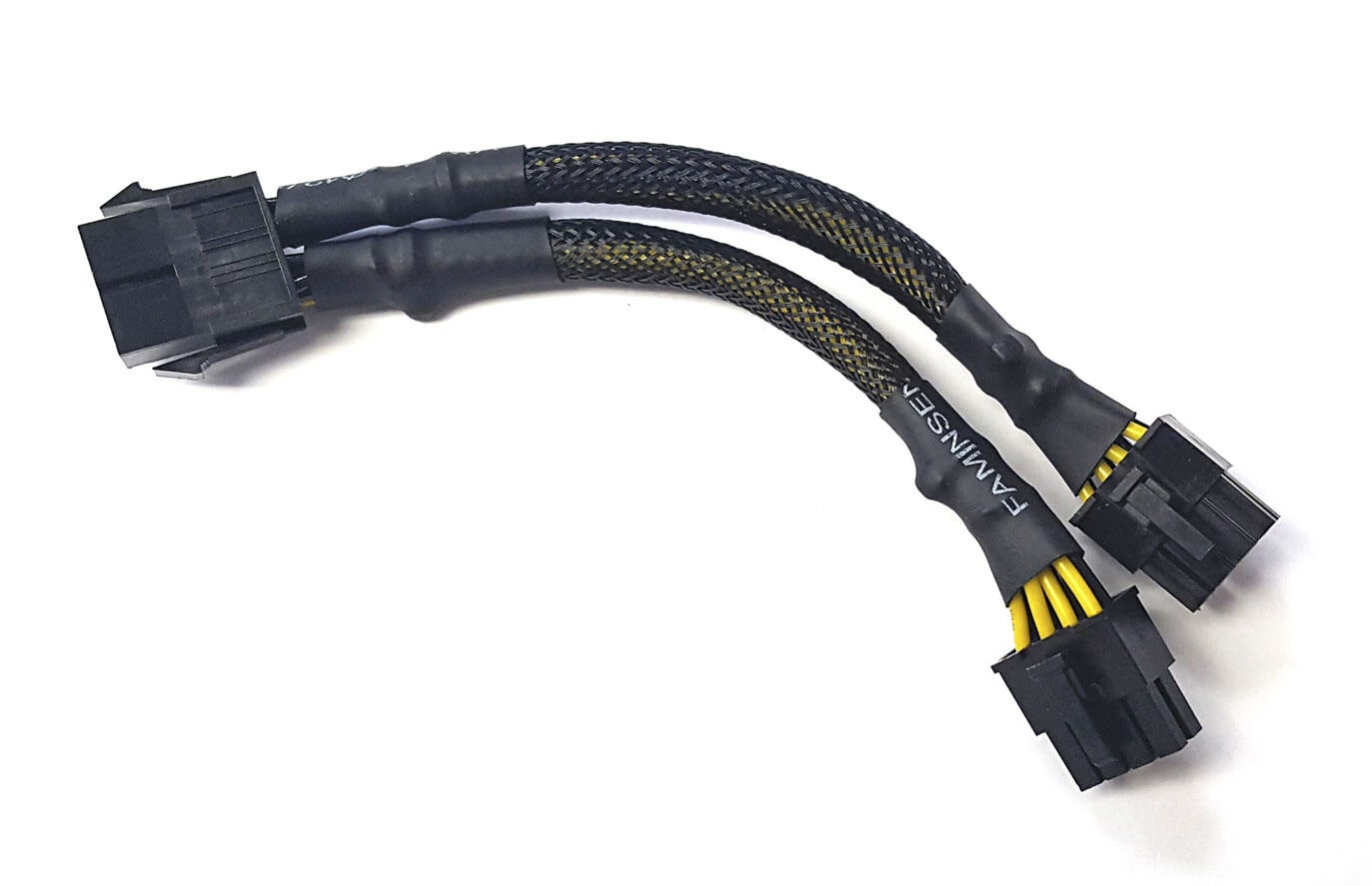 

7 8-Pin EPS-12V Male to Dual 8-Pin EPS-12V Female Y Splitter Cable 18AWG Black