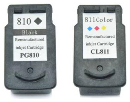 810 Black and 811 TriColor Ink Cartridge Combo Compatible For Canon PG 810 CL 811 Ink Cartridges Multi Color Ink
