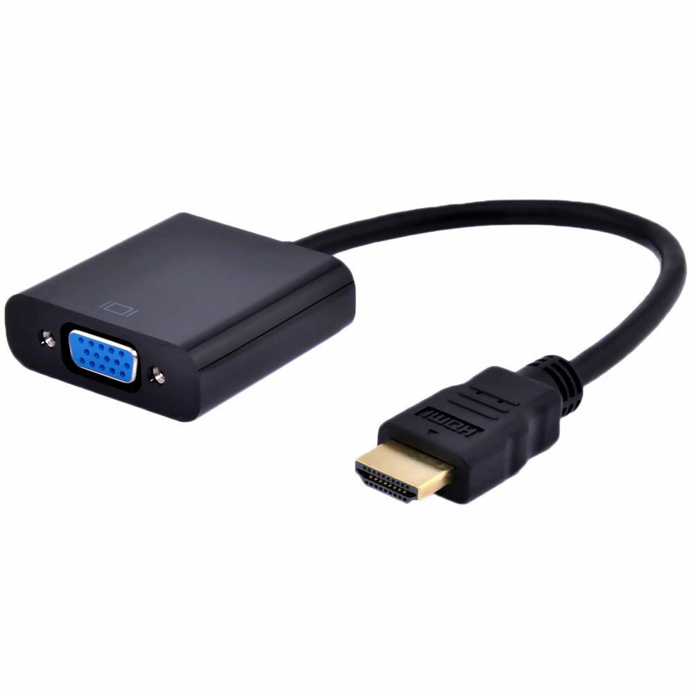 

9 HDMI Male to VGA Female Video Converter Adapter 1080p for PC TV Laptops