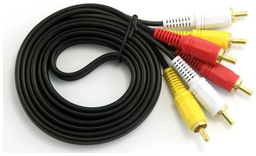 

Afrodive Premium Quality 3 RCA Male To 3 RCA Male Audio Video Cable 1 2 Meter Compatible For Tv Lcd Led Dth Dvd Vcr - 1Pc