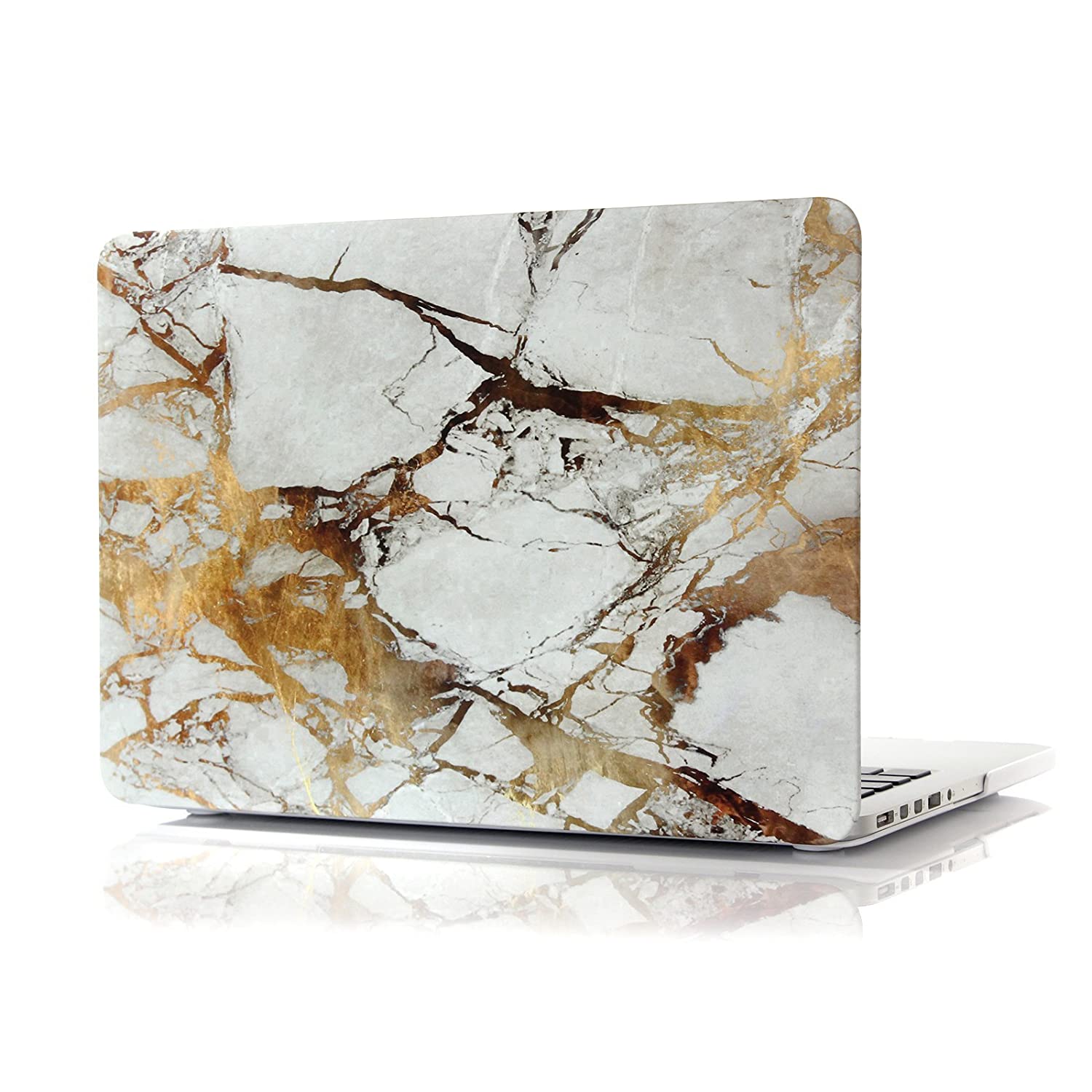 

AirPlus AirCase Premium Designer Series Laptop Skin For MacBook Pro 33 02 cm (13) With Retina Display (White Golden)