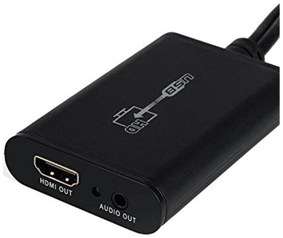 

ANDTRONICS USB to HDMI Converter With 3 5mm Audio Cable 1080P with 3 5mm Audio Cable for PC HDTV Projector