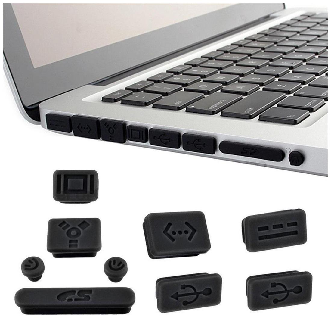 

Anti Dust Silicone Port Plugs Cover for Apple Macbook Pro 13 33 78 cm (13 3 inch) Black Colour - Pashay Brand