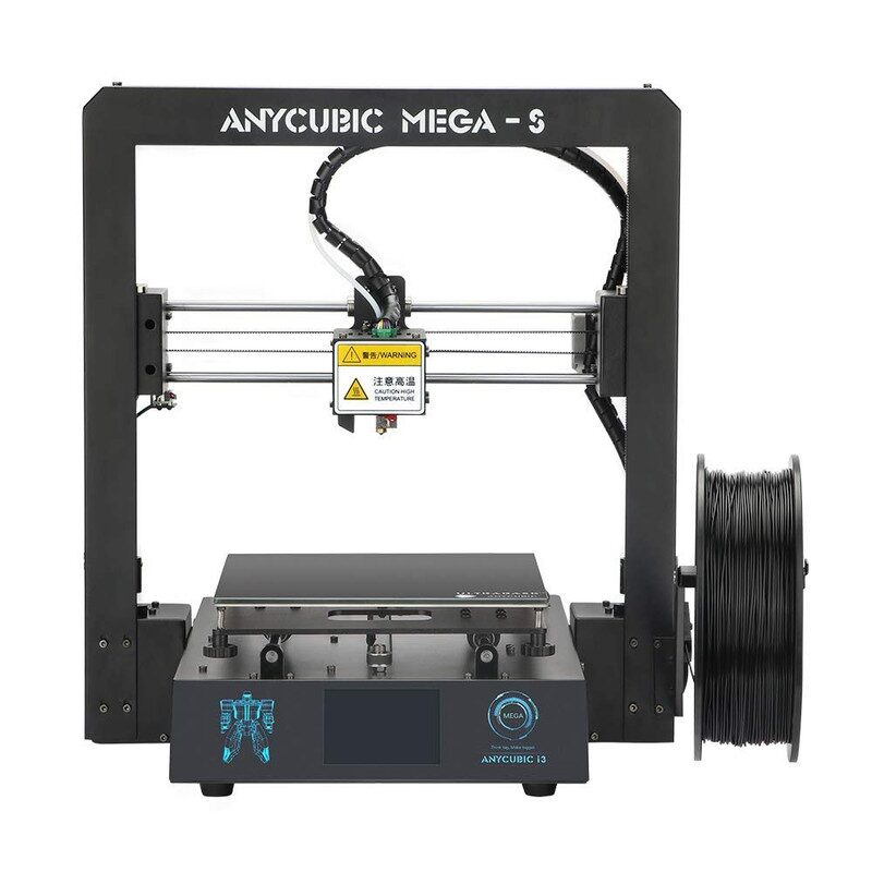 3 idea Imagine Create Print ANYCUBIC Mega-S New Upgrade 3D Printer with Extruder and Suspended Filament Rack + Free Test PLA Filament, Works with TPU/PLA/ABS