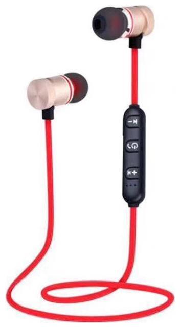 

Arip Magnet Bluetooth Music Headphone Headset Sports Earphone Bluetooth Headset with Mic (Gold In the Ear)