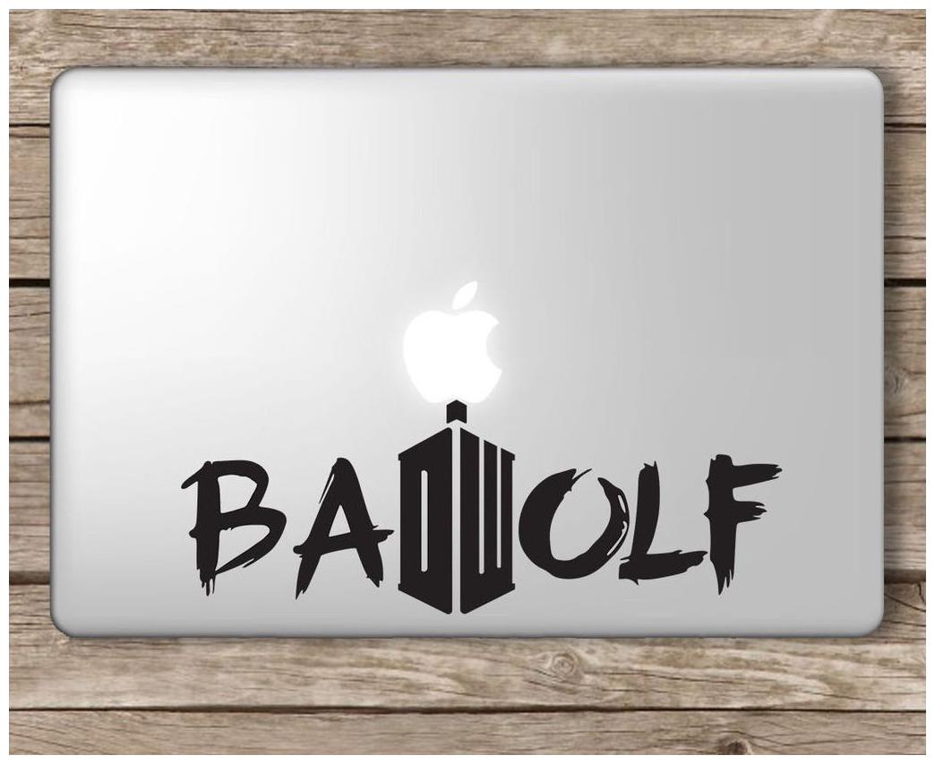 

ARWY Bad Wolf Doctor Who Dr Who Laptop Vinyl Sticker (Black) standard size