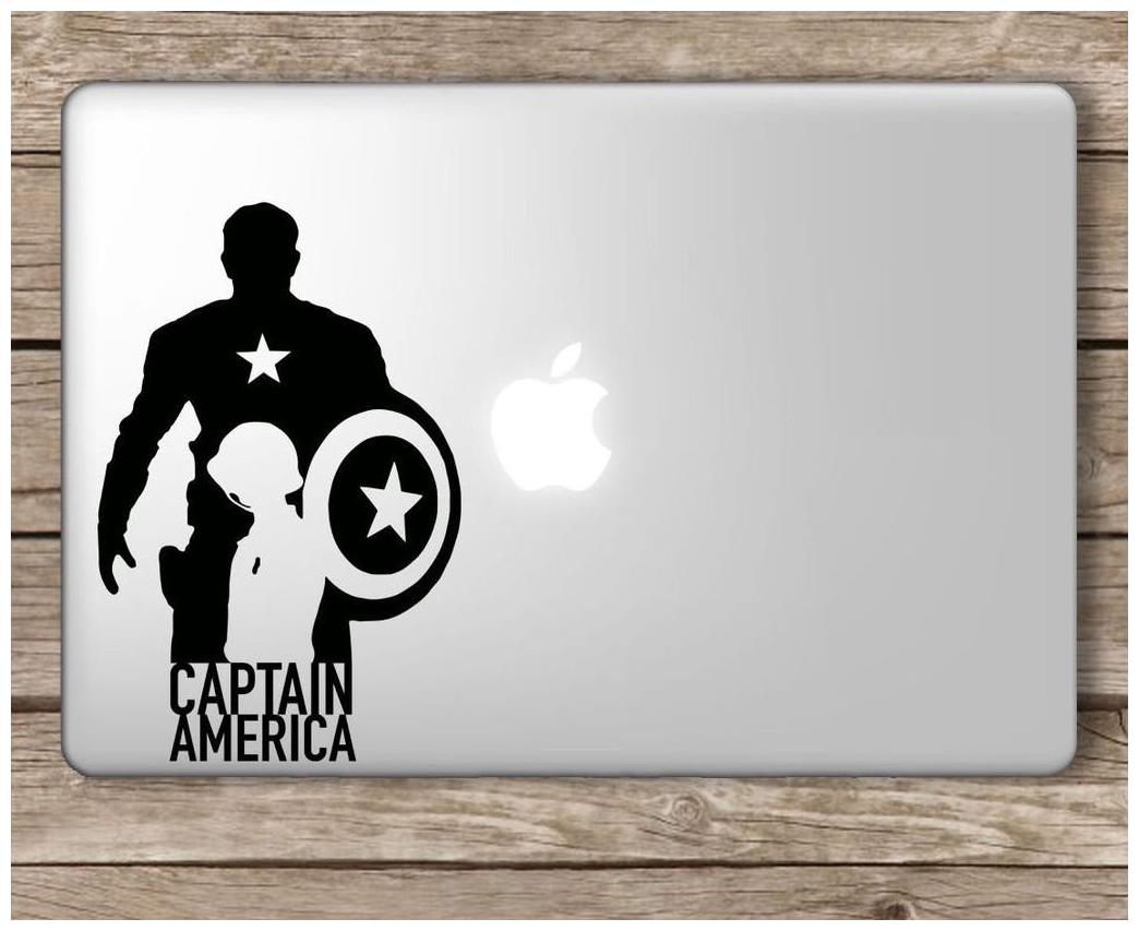 

ARWY Captain America Steve Rogers Avengers Laptop Vinyl Sticker (Black)standard size