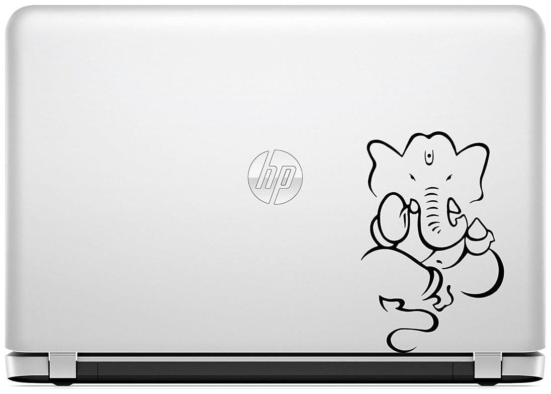 

ARWY Ganesh Logo Laptop Sticker Vinyl Decal B184 (Black) standard size