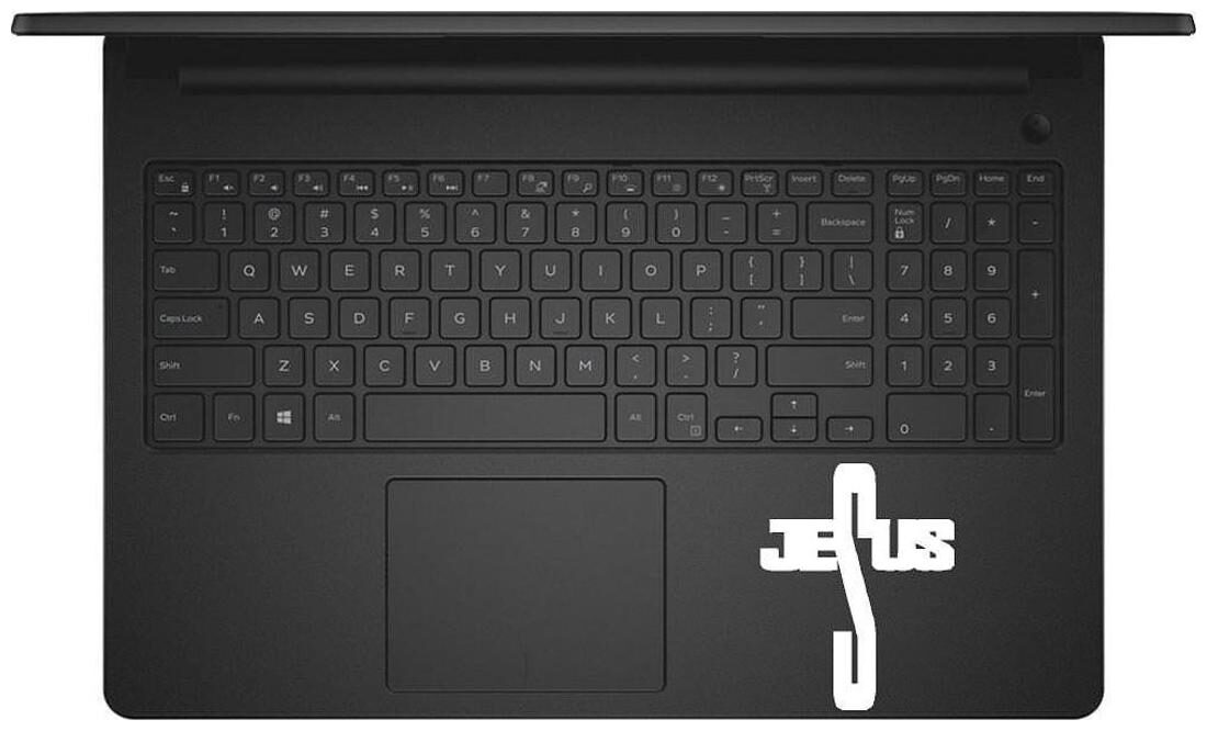 

ARWY Jesus Logo Laptop Sticker Vinyl Decal W413 (White) standard size