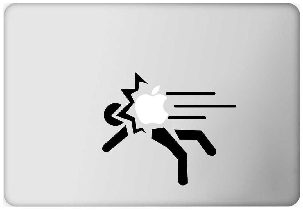 

ARWY Laptop Decal Apple crash ( Height - 16 12 cm (6 35 inch) X Width - 13 10 cm (5 16 inch)) ( Material - Removable Vinyl Sticker )( Pack of 1 ) Sticker