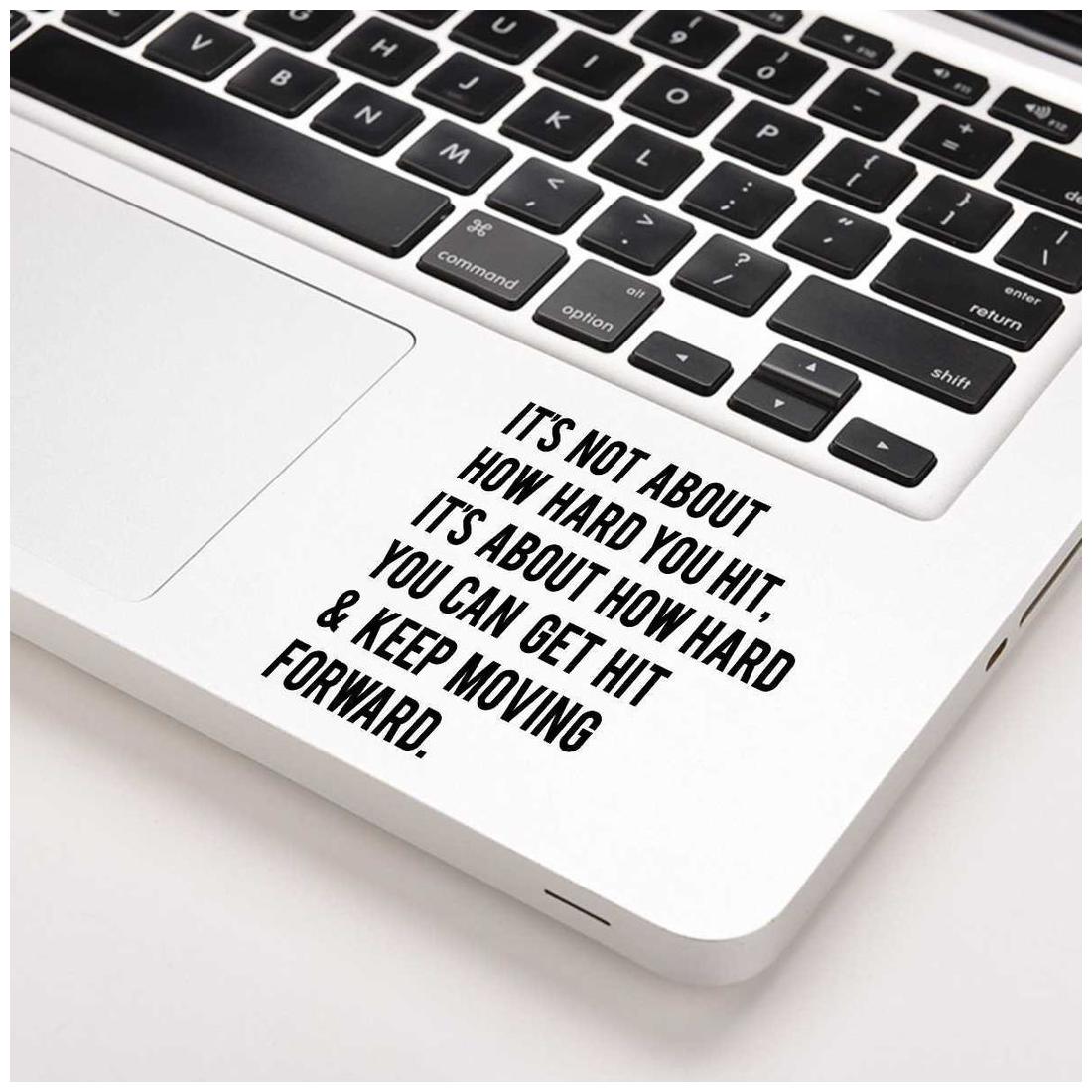 

ARWY Laptop Decal Keep Moving Forward Height -3 38cmWidth -2 88cm)( Pack of 1 ) Sticker
