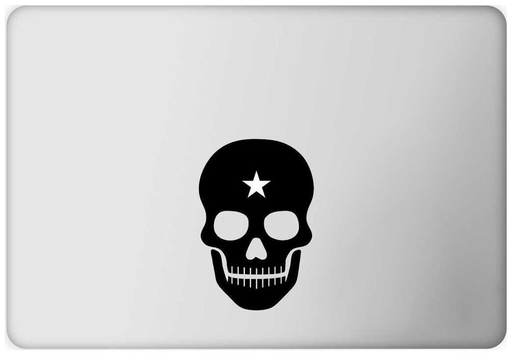 

ARWY Laptop Decal Star Skull ( Height - 7 79 cm (3 07 inch) X Width - 11 60 cm (4 57 inch)) ( Material - Removable Vinyl Sticker )( Pack of 1 ) Sticker