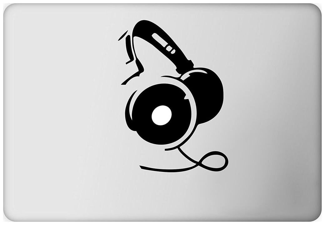 

ARWY Laptop Decal Head Phone (Material-Vinyl) (Pack of 1) Sticker