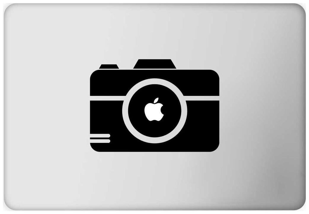 

ARWY Laptop Decal Apple camera ( Height - 14 52 cm (5 72 inch) X Width - 10 43 cm (4 11 inch)) ( Material - Removable Vinyl Sticker )( Pack of 1 ) Sticker