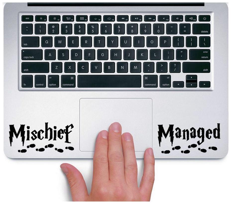 

ARWY Mini Ryuk Holding Apple Death Note Laptop Vinyl Sticker (Black) standard size