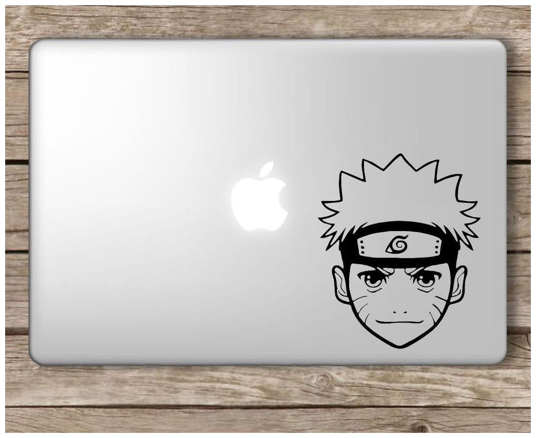 

ARWY Naruto Catching Apple with Hand Laptop Vinyl Sticker (Black) standard size