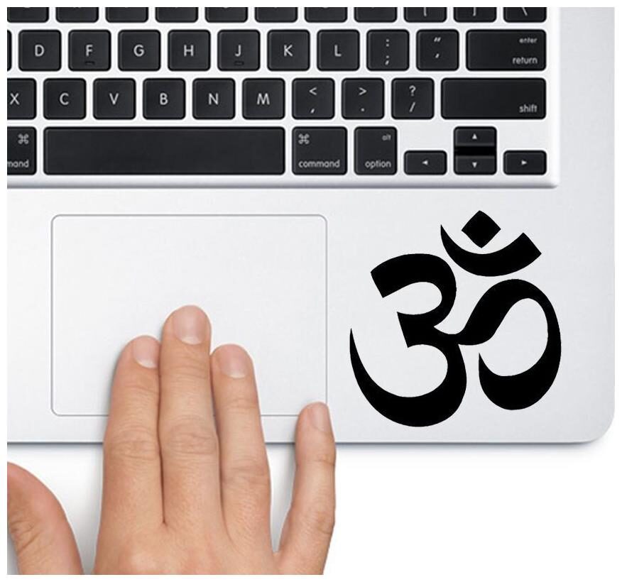 

ARWY Ohm Om Symbol Yoga Laptop Vinyl Sticker (Black)standard size