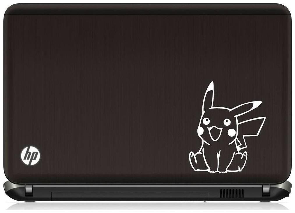 

ARWY Pokomn Logo Laptop Sticker Vinyl Decal (W20) (White) standard size