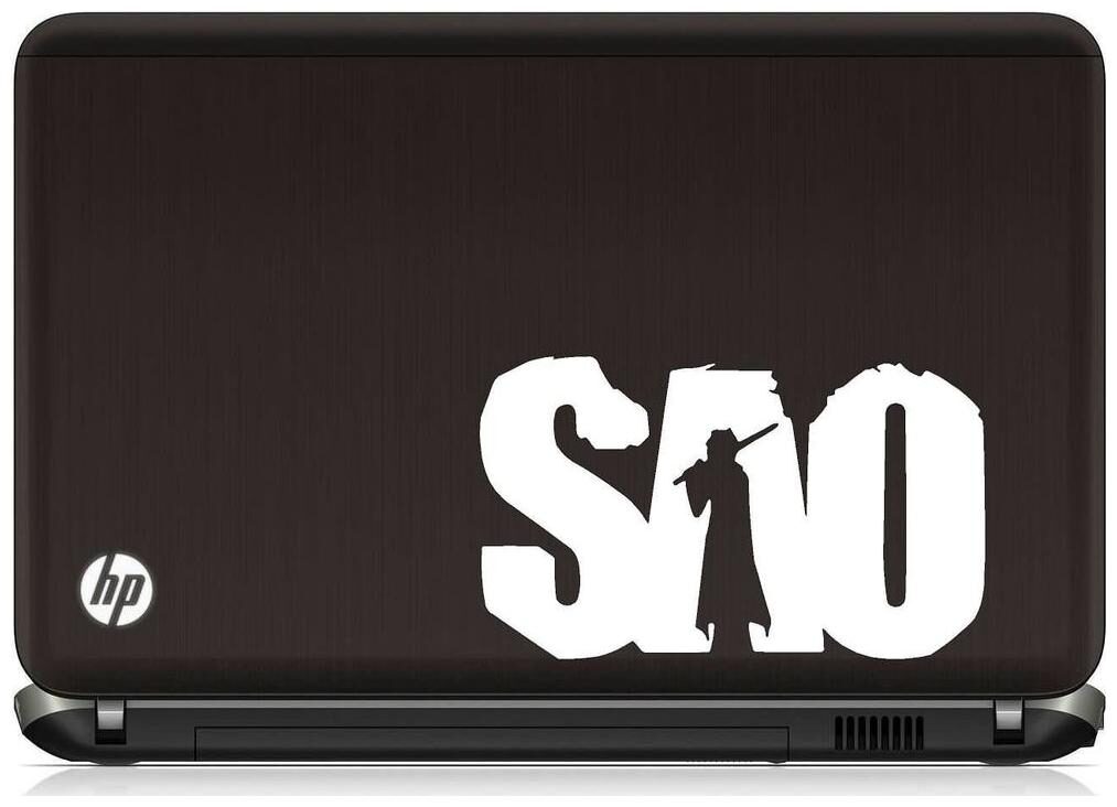 

ARWY SAO Logo Laptop Sticker Vinyl Decal (W100) (White) standard size