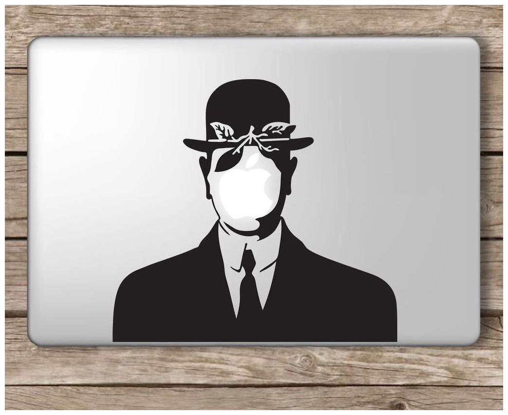 

ARWY Son of Man Rene Magritte Laptop Vinyl Sticker (Black) Srabdard size