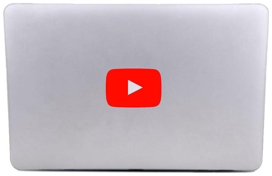 

ARWY You tube logo Laptop vinyl stiker(Red)standard size