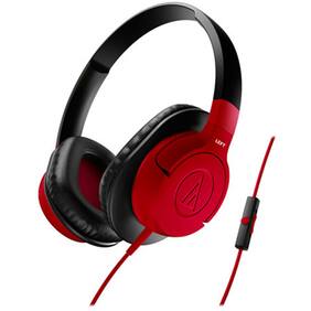Audio-Technica ATH-AX1IS RD Over Ear Wired Headphone (Red)