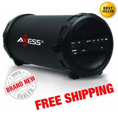 

Axess Bluetooth Indoor Outdoor Cylinder Speaker SD Card USB SPBT1031-BK