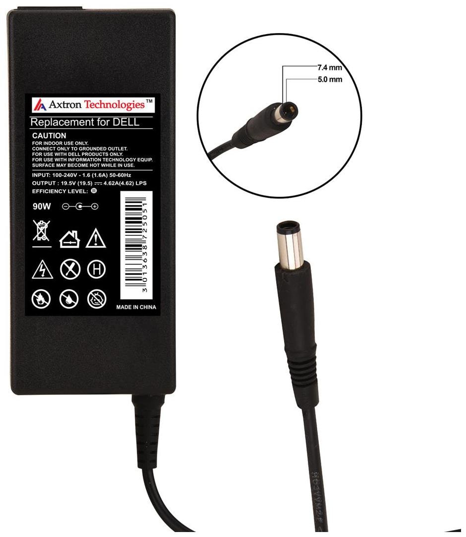

Axtron Technologies 90W Replacement adapter for Dell 19 5V 4 62A