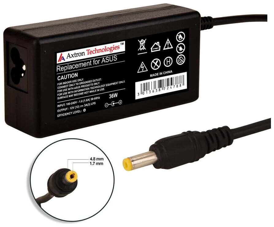 

Axtron Technologies 36W Replacement adapter for ASUS 12V 3A