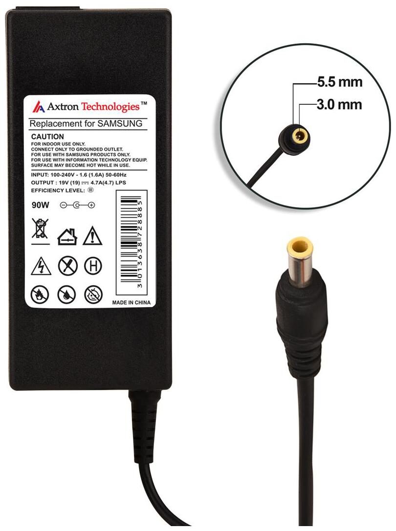 

Axtron Technologies 90W Replacement adapter for Samsung 19V 4 7A