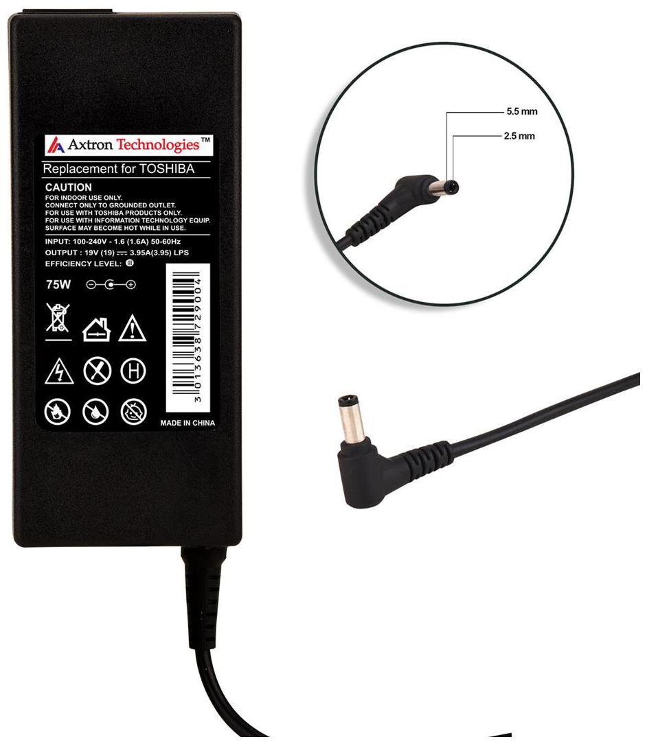 

Axtron Technologies 75W Replacement adapter for Toshiba 19V 3 95A
