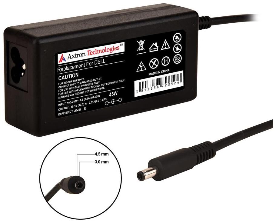 

Axtron Technologies 45W Replacement adapter for Dell 19 5V 2 31A