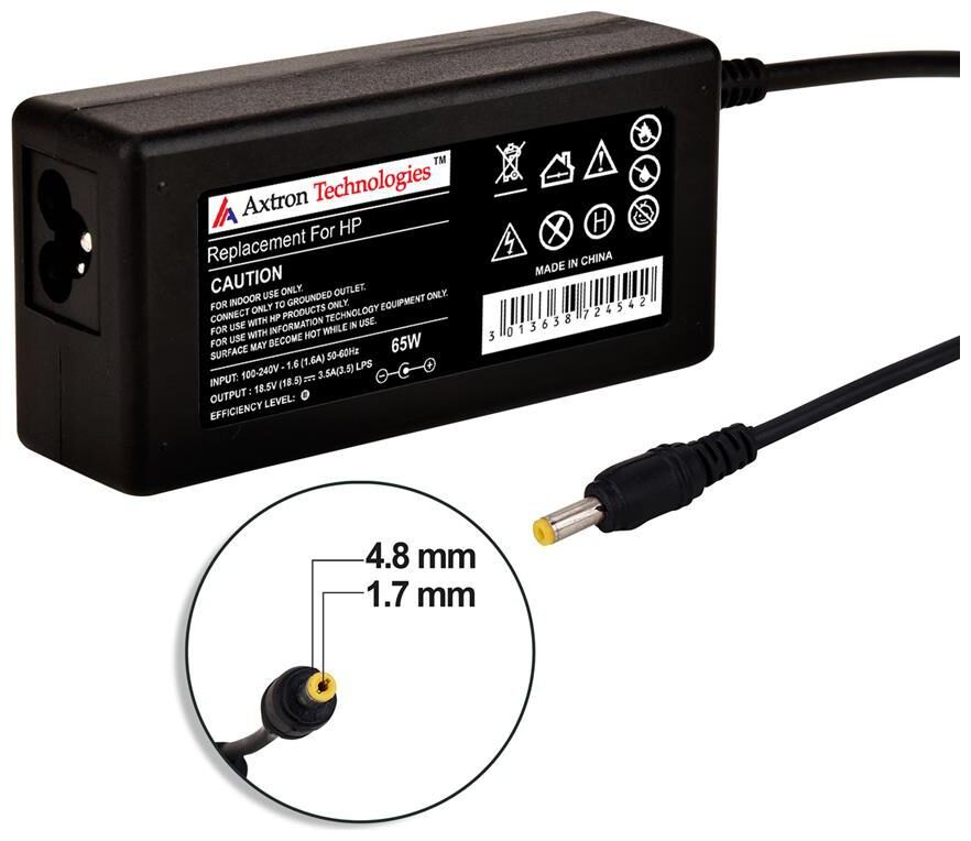 

Axtron Technologies 65W Replacement adapter for HP 18 5V 3 5A