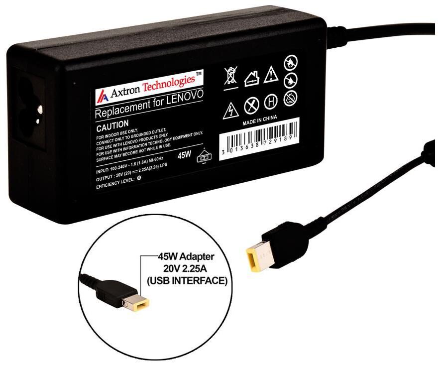 

Axtron Technologies 45W Replacement adapter for Lenovo 20V 2 25A