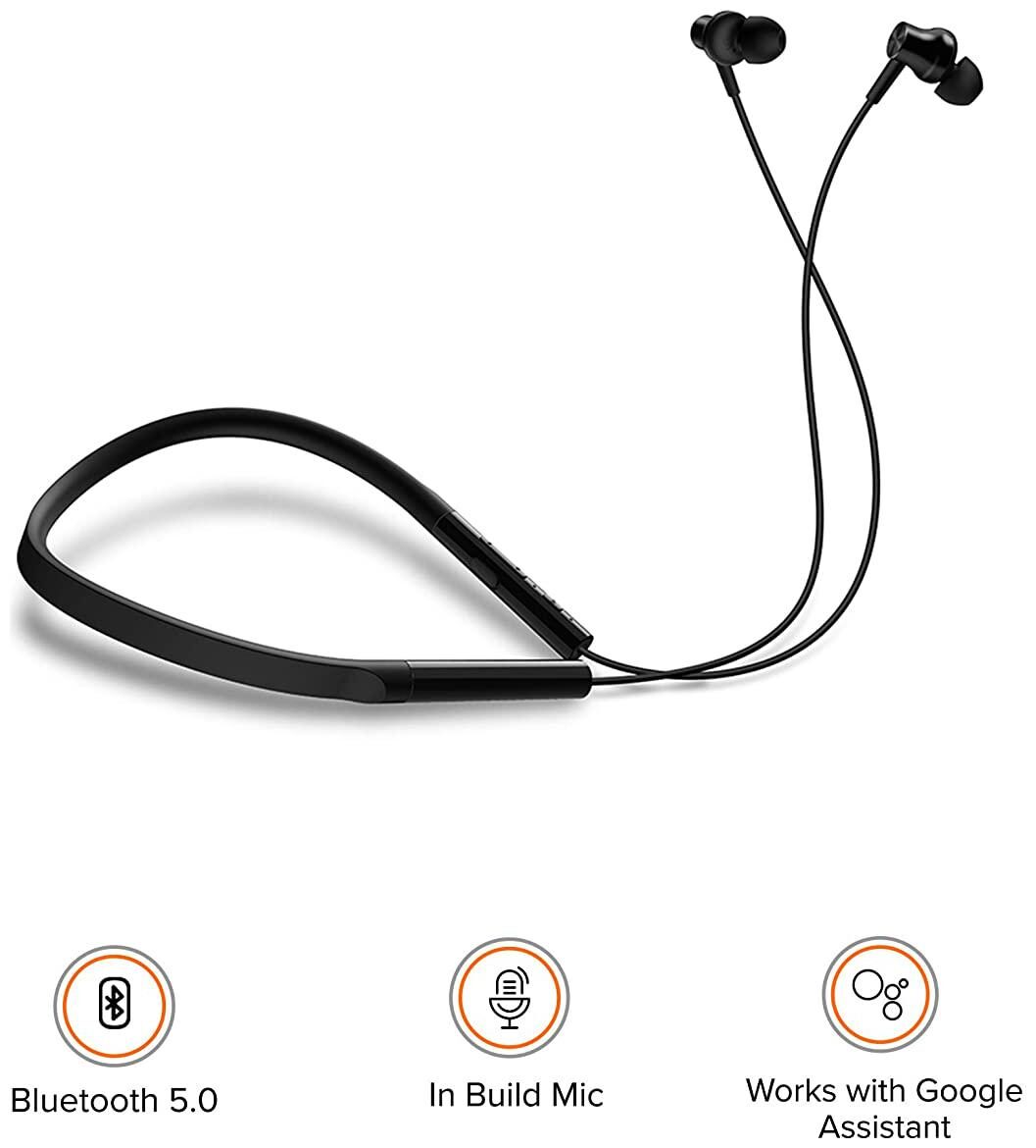 

AZANIA neckband BT 5 0 In-Ear Bluetooth Headset ( Black )