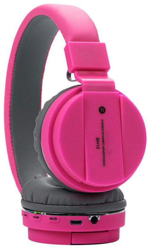 

AZANIA SH-12 Bluetooth Headsets On-Ear Bluetooth Headset ( Pink )